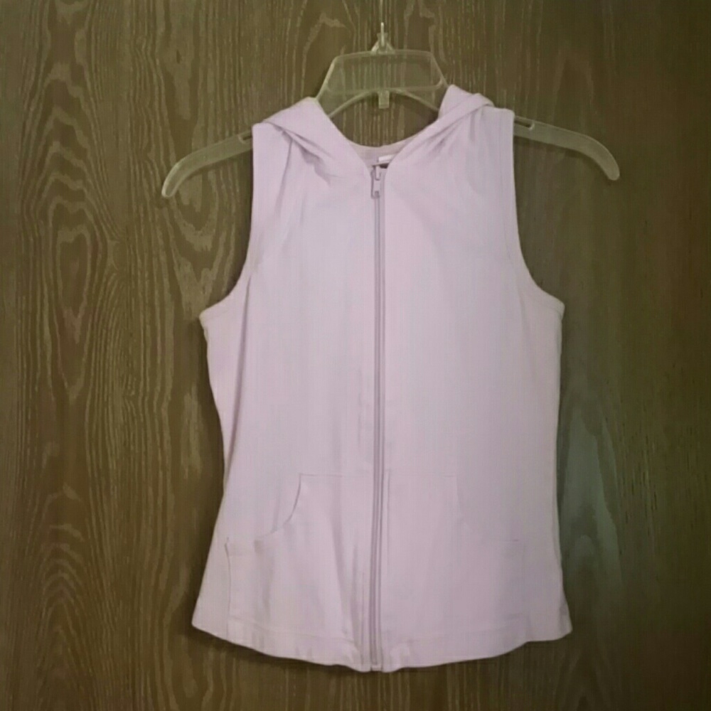 Hooded vest-PINK!